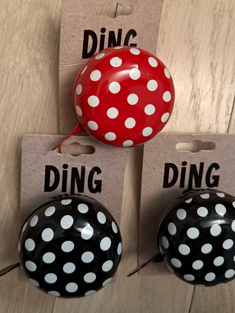 Polka Dot Bicycle Bell (set of 3) - made for COOP in Denmark